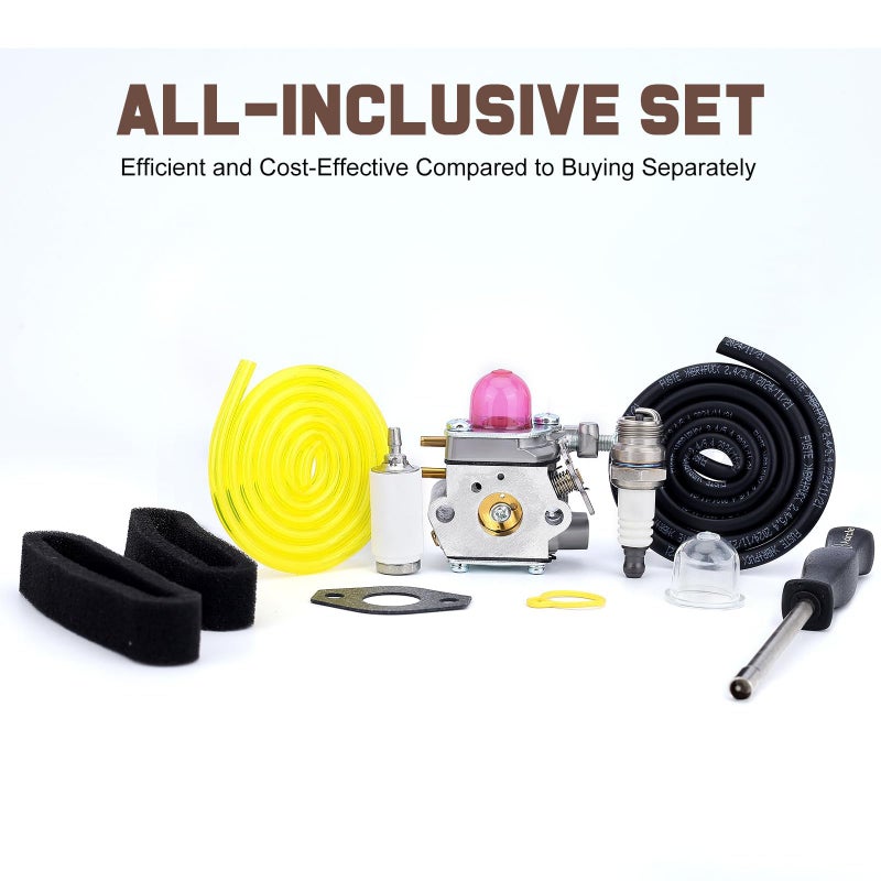 Kizut 753-06190 M2510 Carburetor for Murray M2510 M2500 RM2510 Bolens BL110 BL160 BL425 for BC210 BC280 SS270 TroyBilt TB22 TB21EC TB22EC TB32EC TB42BC TB80EC Trimmer Parts WT-973 Kit - Image 5